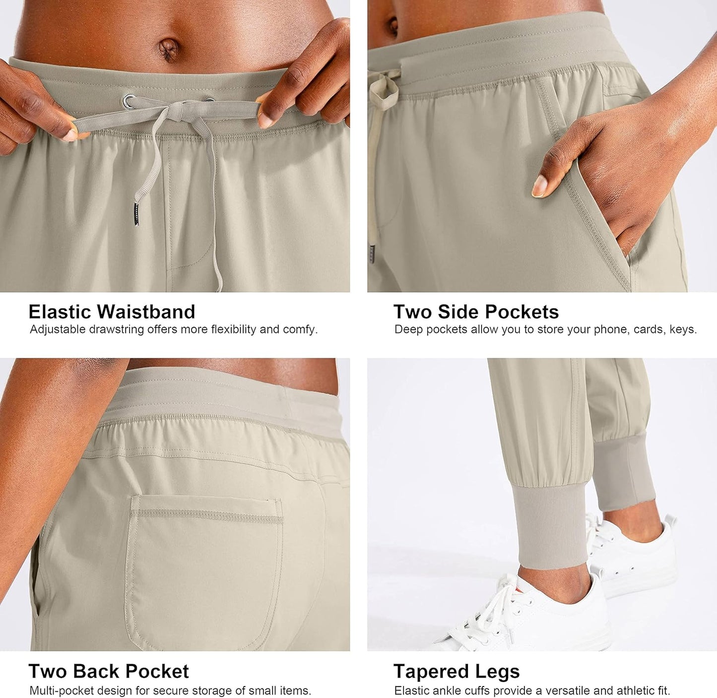 Women'S Lightweight Joggers Pants with Pockets Athletic Workout Joggers for Women with Elastic Waist