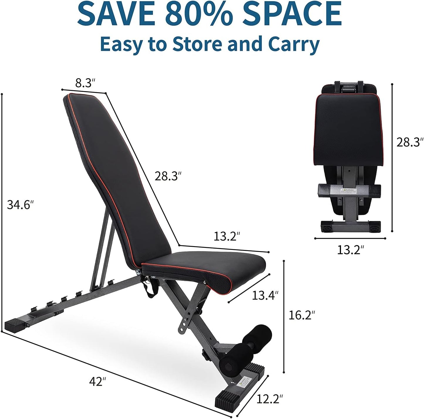 Weight Bench Capacity Weight Bench for Weight Training and Ab Exercises Full Body Workout for Home Gym Bench (Adjustable Weight Bench, with Pulling Rope)