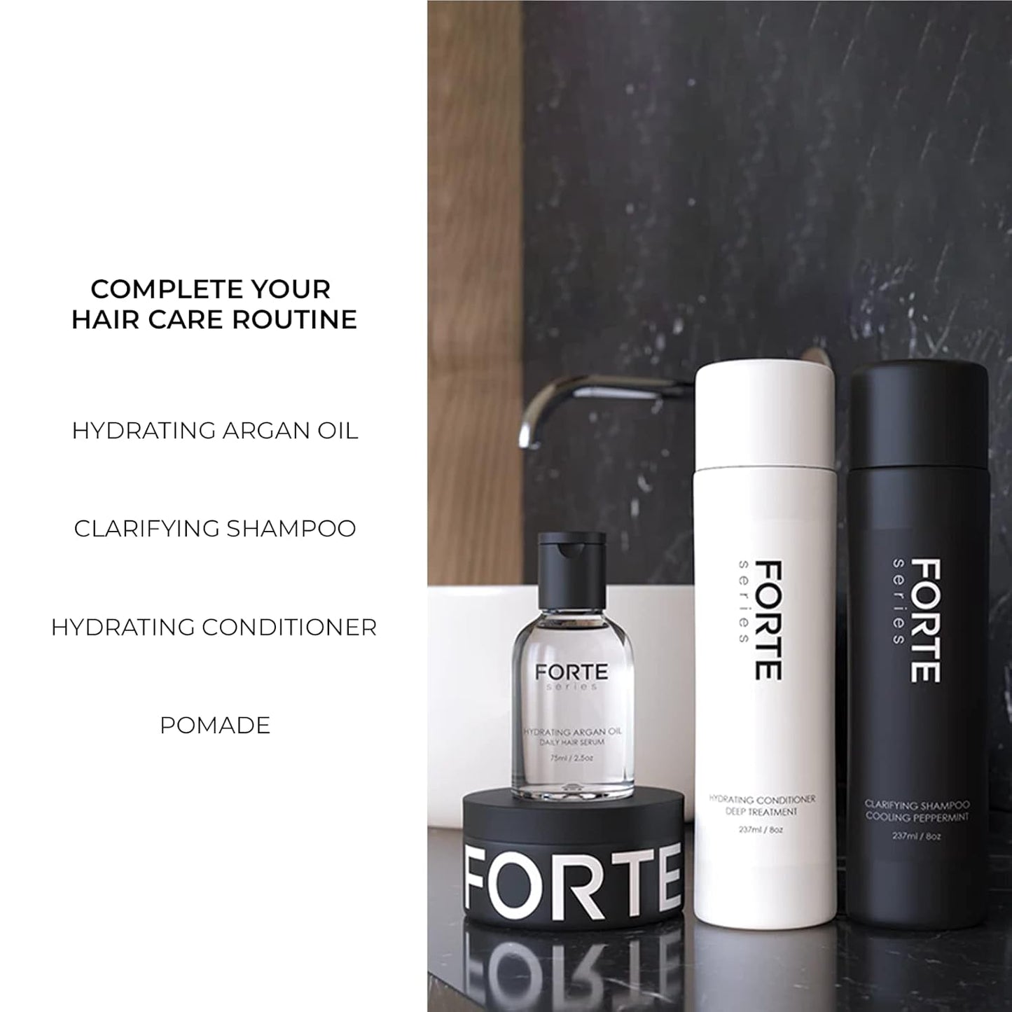 Clarifying Shampoo for Men by Forte Series Hydrating & Clarifying Shampoo for Build up Removal Hair (8 Oz)