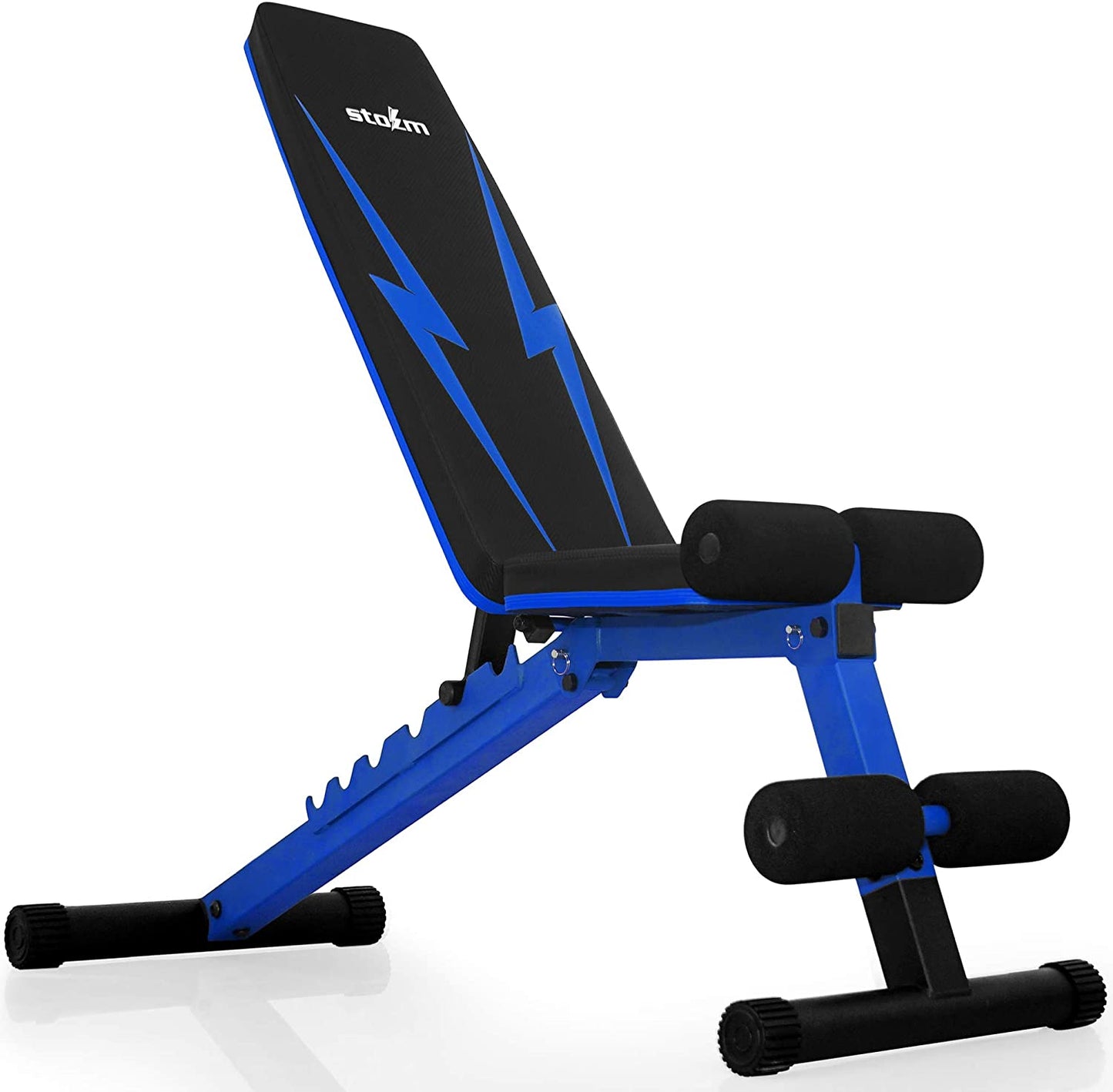 Adjustable Weight Bench / Utility Weight Bench with Foldable Design - Multi-Purpose Flat/Incline/Decline Bench for Home Gym (Cobalt) (UXT5)