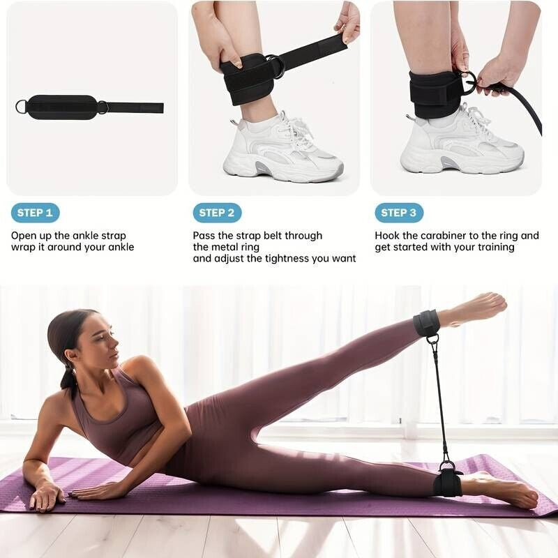 5Pcs Sports Fitness Strength Burst Ankle Resistance Stretch Trainer Hip Leg Yoga