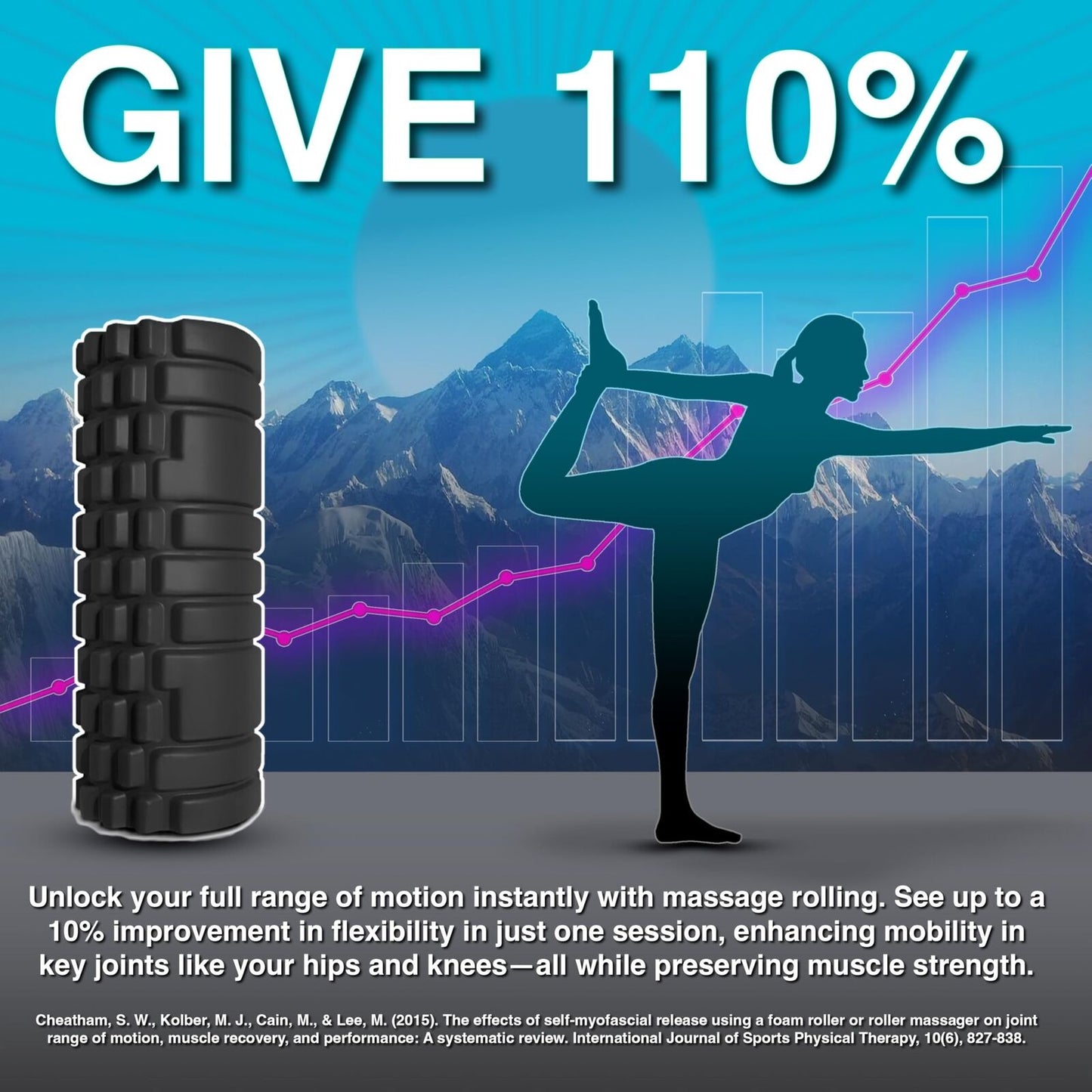 321 STRONG Foam Roller - Medium Density Deep Tissue Massager for Muscle Massa...