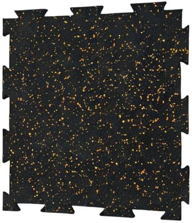 Genaflex Lite Rubber 8Mm Interlocking Tiles for Gym Flooring, Exercise Equipment, Exercise Areas - 20" X 20"