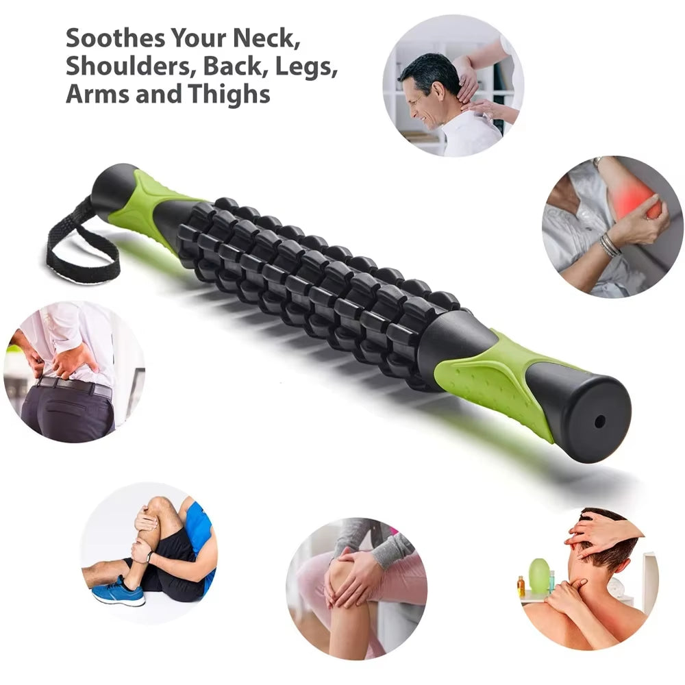 1Pcs Muscle Roller Massage Stick for Athletes,Body Massager Soreness, Tightness Relief Helps Legs & Back Recovery Tools