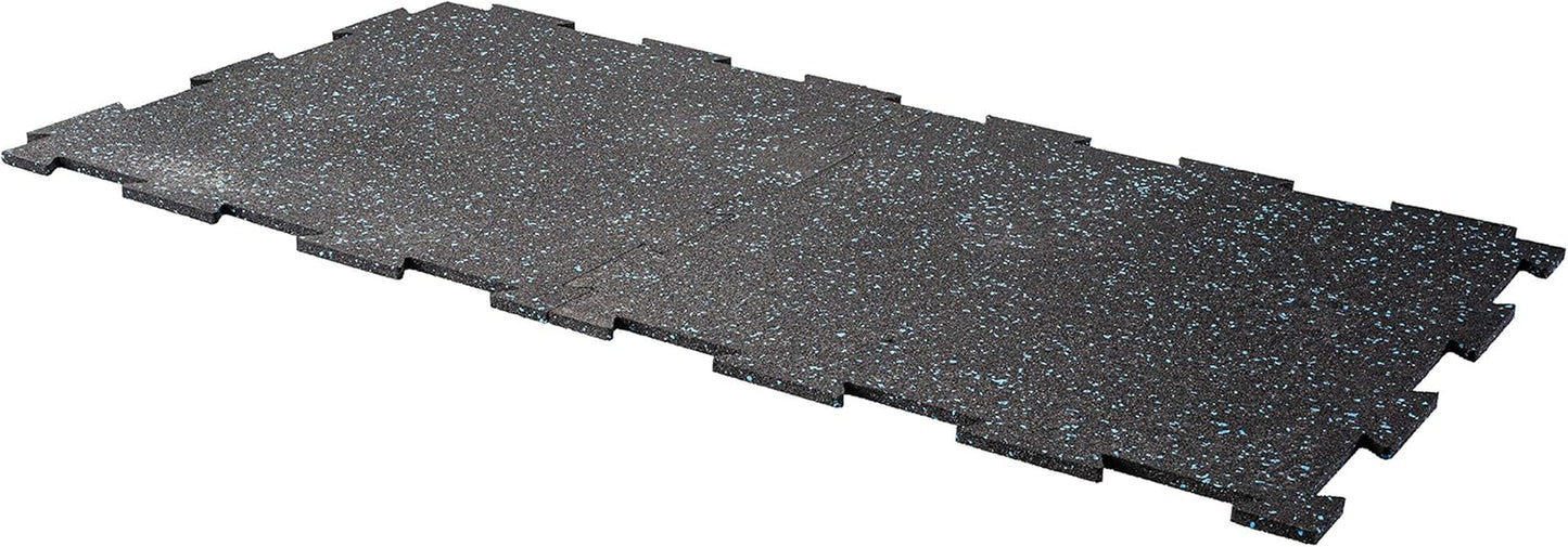Genaflex Lite Rubber 8Mm Interlocking Tiles for Gym Flooring, Exercise Equipment, Exercise Areas - 20" X 20"