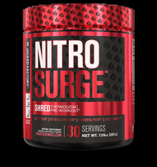 Nitrosurge Shred Pre Workout Supplement - 30Sv, Watermelon
