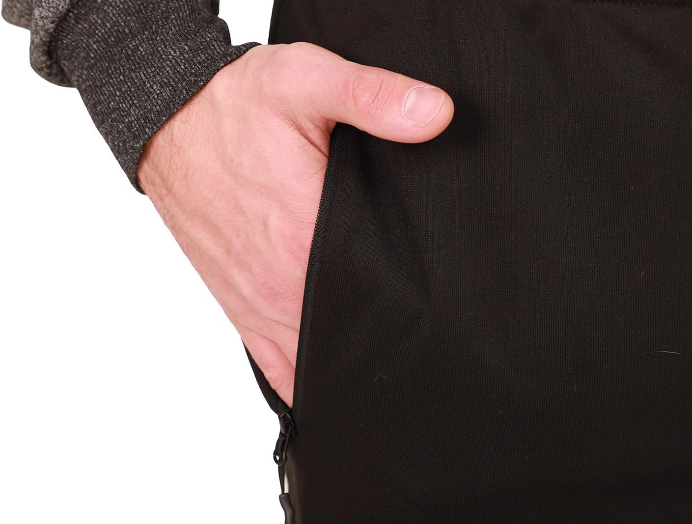 1 Pack/2 Pack Mens Jogger Gym Sweatpants, Athletic Jogger Workout Pants for Men,Running Track Pants with Zipper Pockets