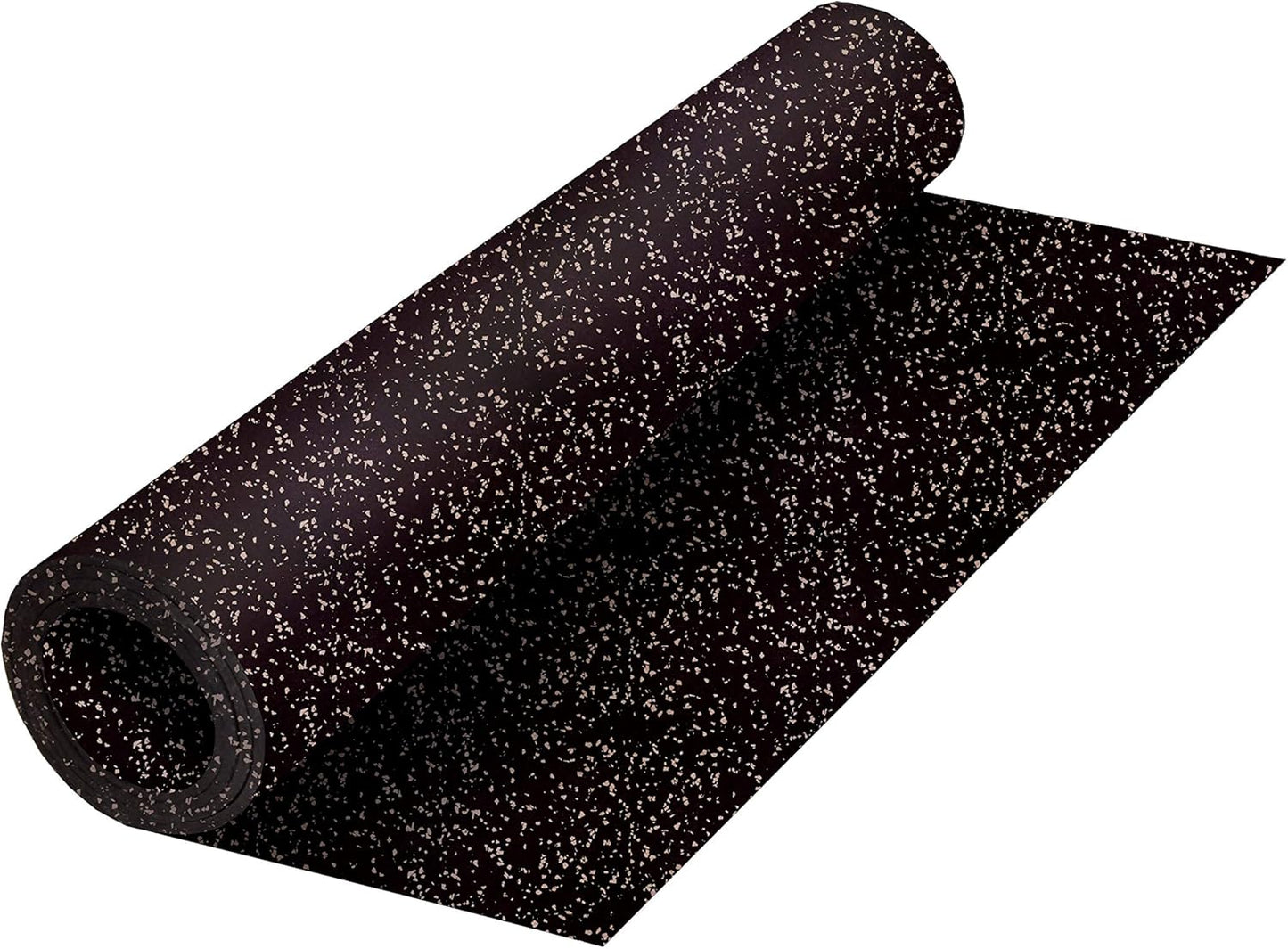 Rubber Gym Floor Mat - Heavy Duty Commercial Protective Gym Flooring Roll, 8Mm Thick (10% Grey, 4' X 20')