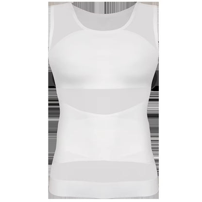 Mens Compression Shirts Body Shaper Slimming Undershirt Tank Tops Sleeveless Workout Tummy Control Shapewear Vest