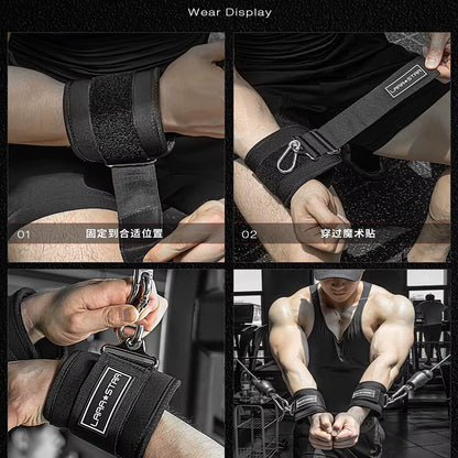 Wrist Straps for Resistance Band Workout Cable Machines Neoprene Padded Wrist Cuffs Gym Home Fitness Equipment
