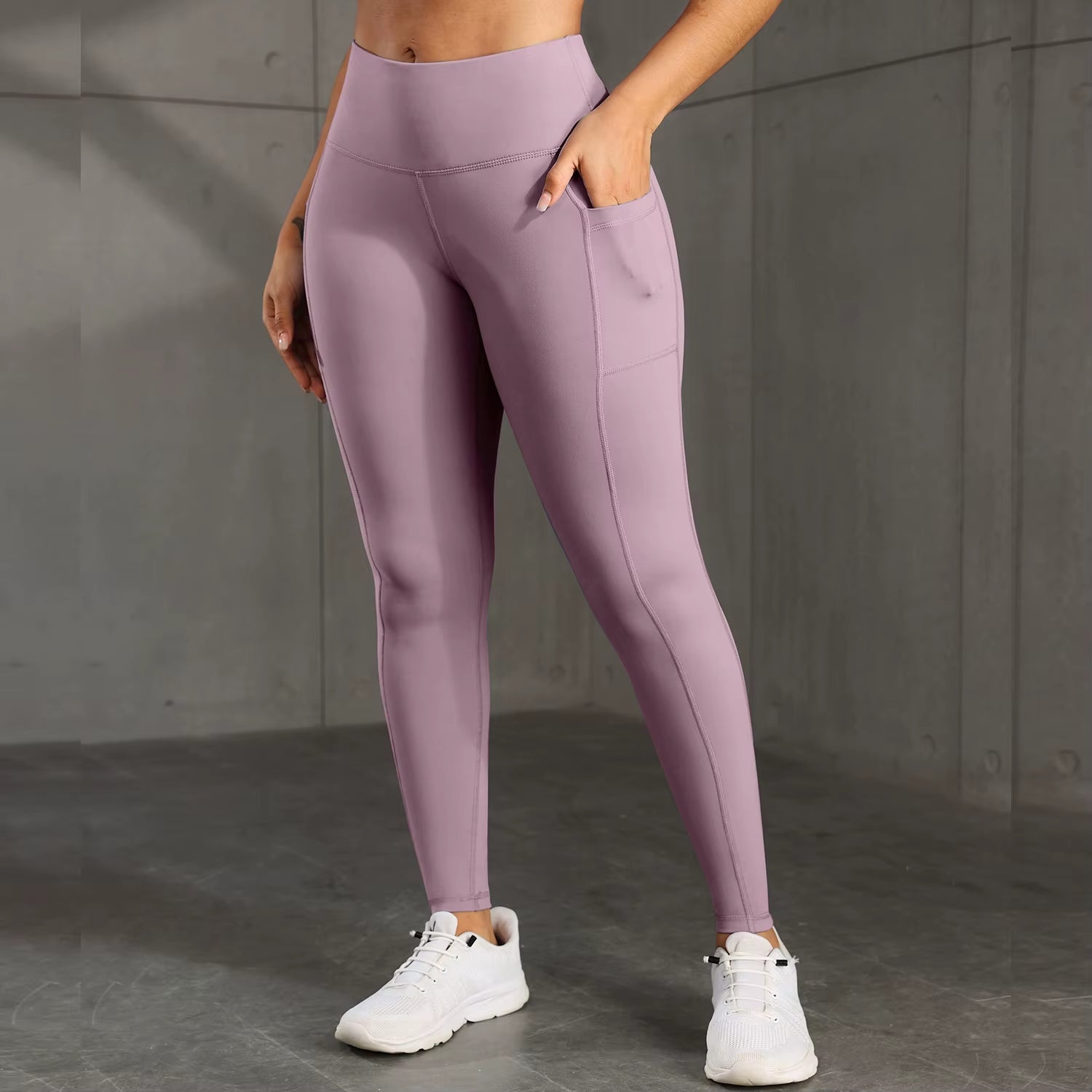 Women Yoga Pants with Pockets High Waisted Tummy Control Workout Leggings Butt Lifting Workout Tights Activewear