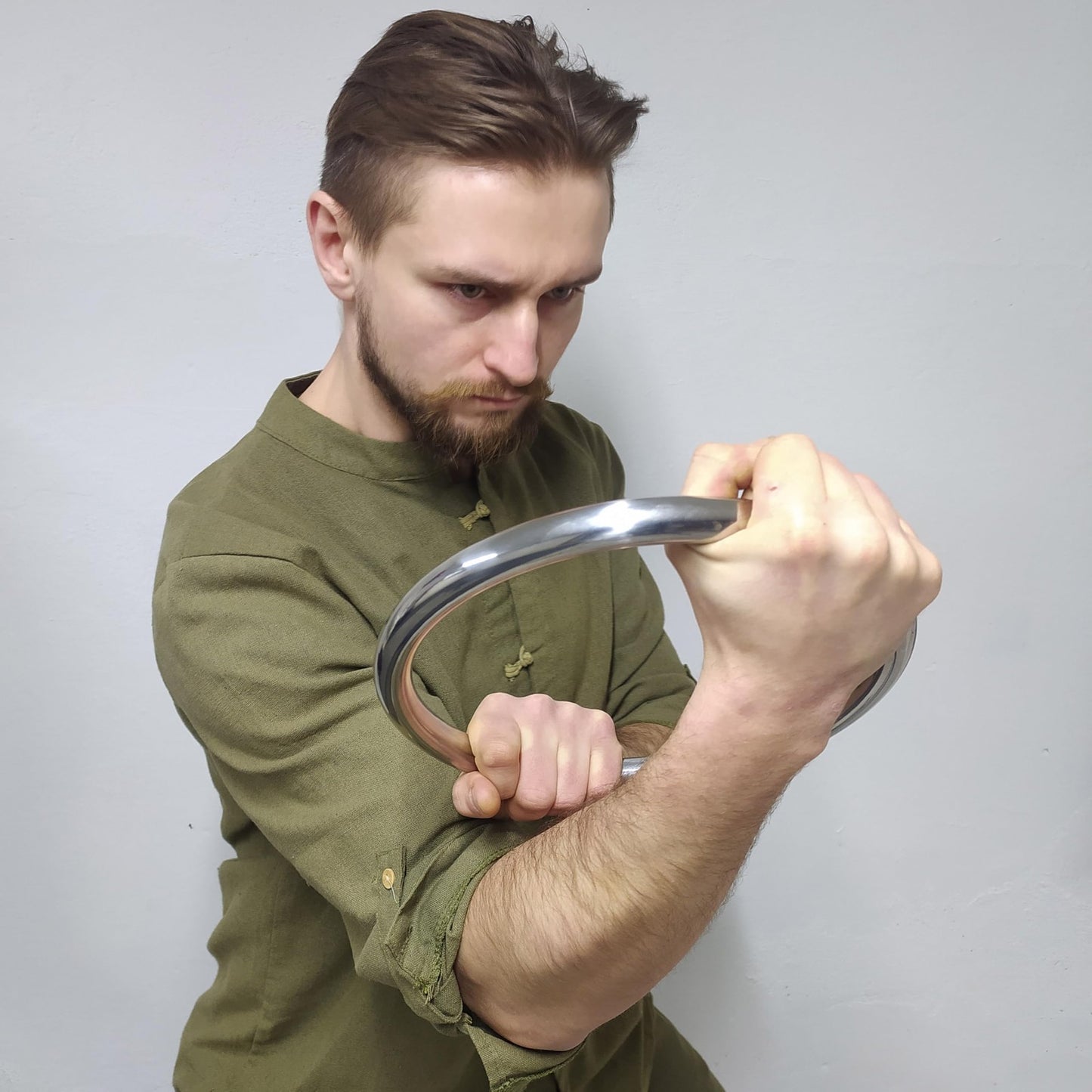 Wing Chun Stainless Ring Yewen Sau Sticky Hand Strength Training Tsun Siu Lum