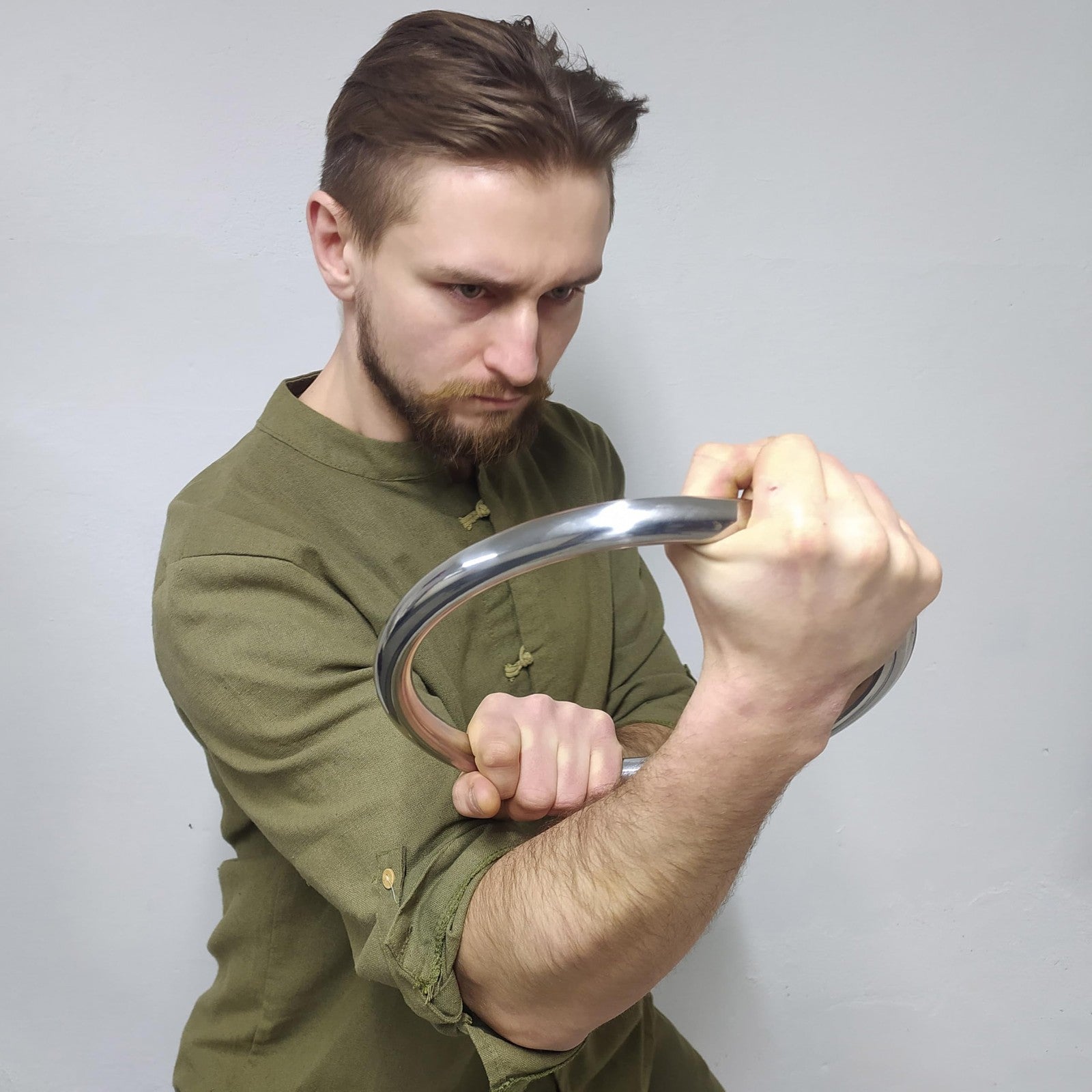 Wing Chun Stainless Ring Yewen Sau Sticky Hand Strength Training Tsun Siu Lum