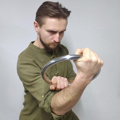 Wing Chun Stainless Ring Yewen Sau Sticky Hand Strength Training Tsun Siu Lum
