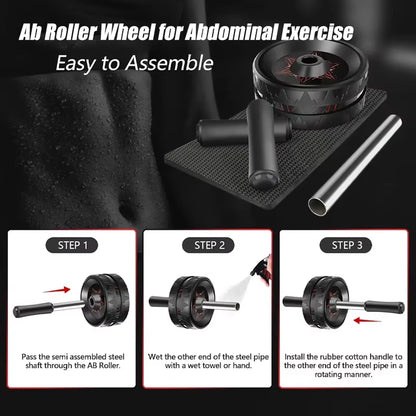 Ab Roller Wheel Abs Workout Equipment for Abdominal Core Strength Training Home Gym Fitness Equipment for Core Workout Fitness