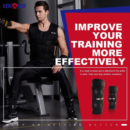 Wrist Ankle Weights, Adjustable Ankle Weights, Removable Wrist Ankle Weights for Men Women, for Fitness, Walking, Jogging, Workout, Running, 1Pair 2 Pack