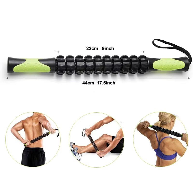 1Pcs Muscle Roller Massage Stick for Athletes,Body Massager Soreness, Tightness Relief Helps Legs & Back Recovery Tools
