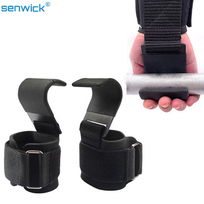 Enhanced Version Weight Lifting Hook Hand-Bar Wrist Straps Glove Weight Lifting Strength Training Gym Fitness Hook Weight