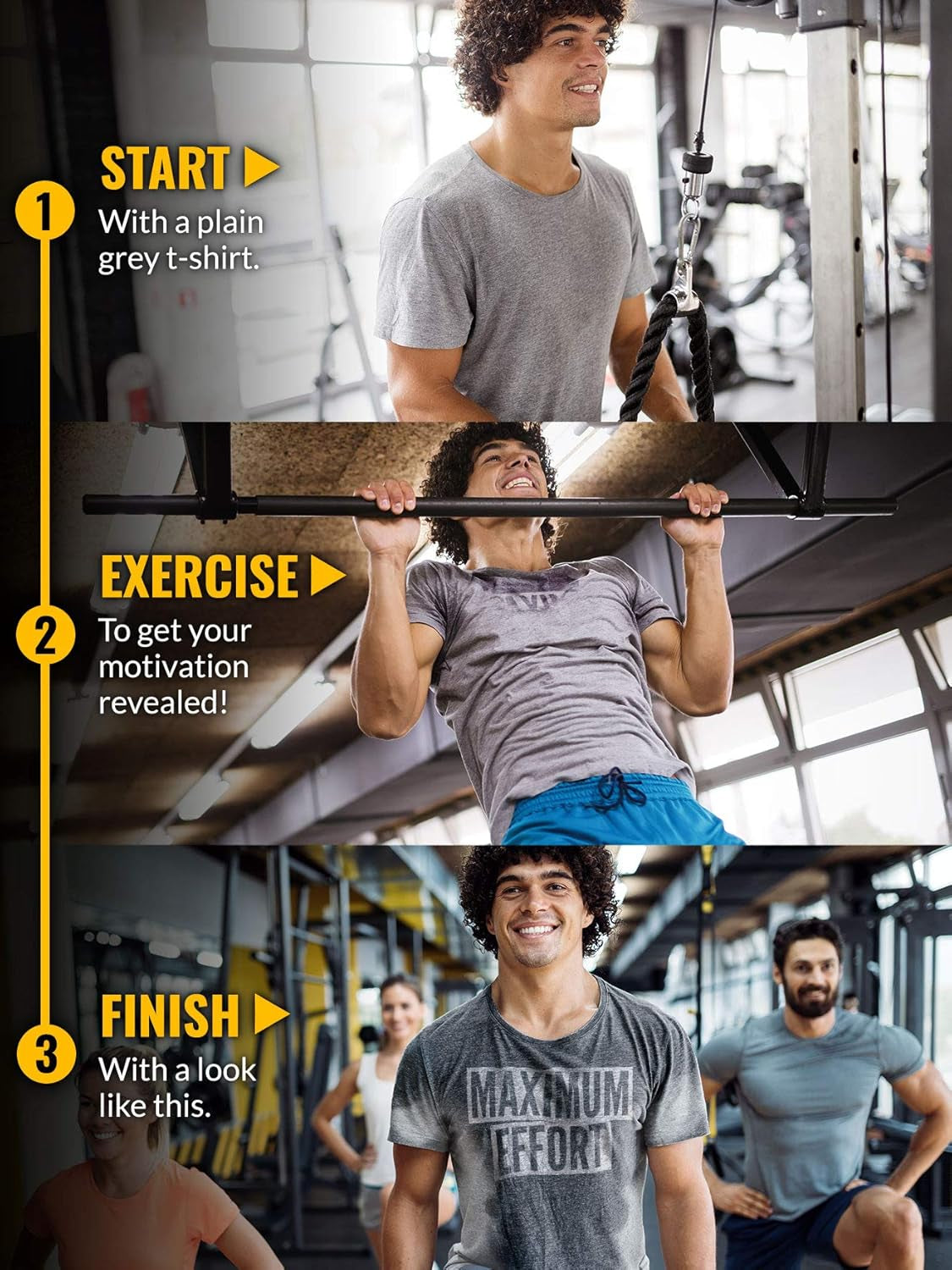 Men'S Workout Shirt Cotton Fabric T-Shirt Short Sleeve Sweat Activated Motivational Exercise Gym Athletic Fit Moisture Wicking Fitness Shirt - Maximum Effort (Size XL)