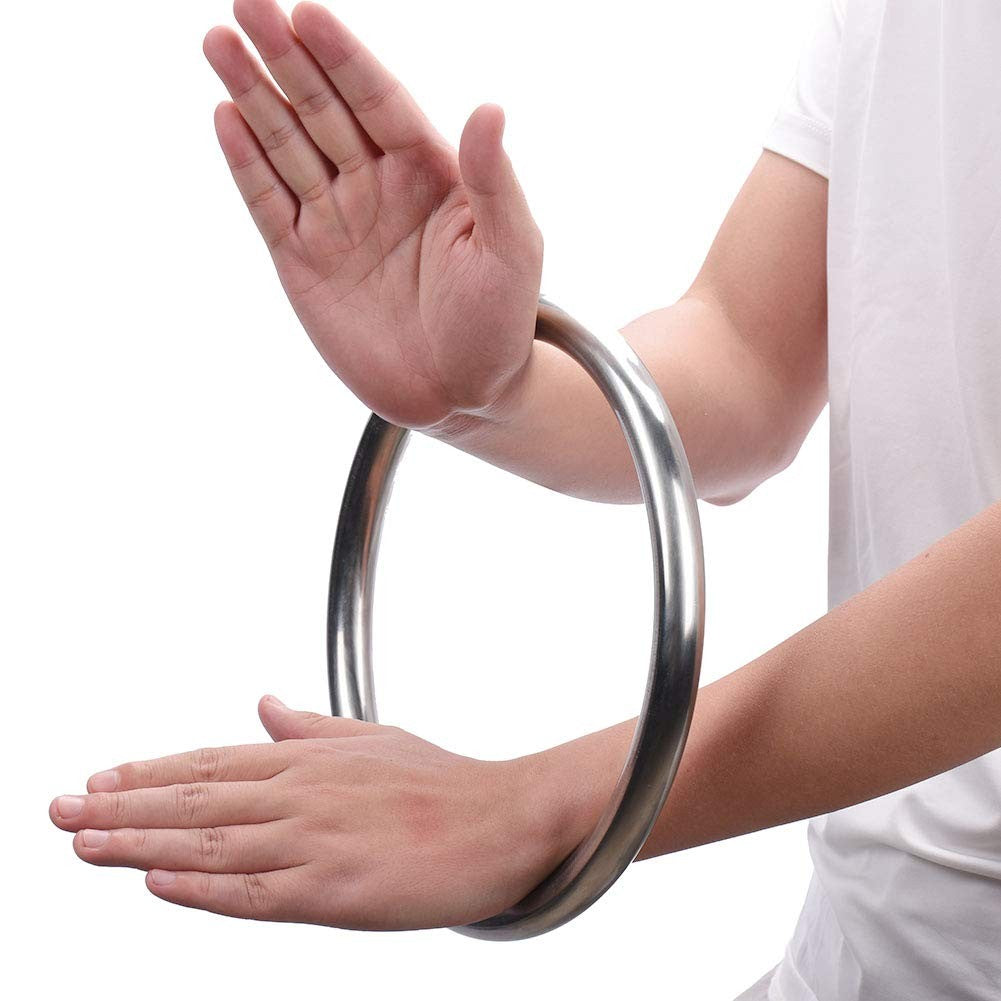 Wing Chun Stainless Ring Yewen Sau Sticky Hand Strength Training Tsun Siu Lum