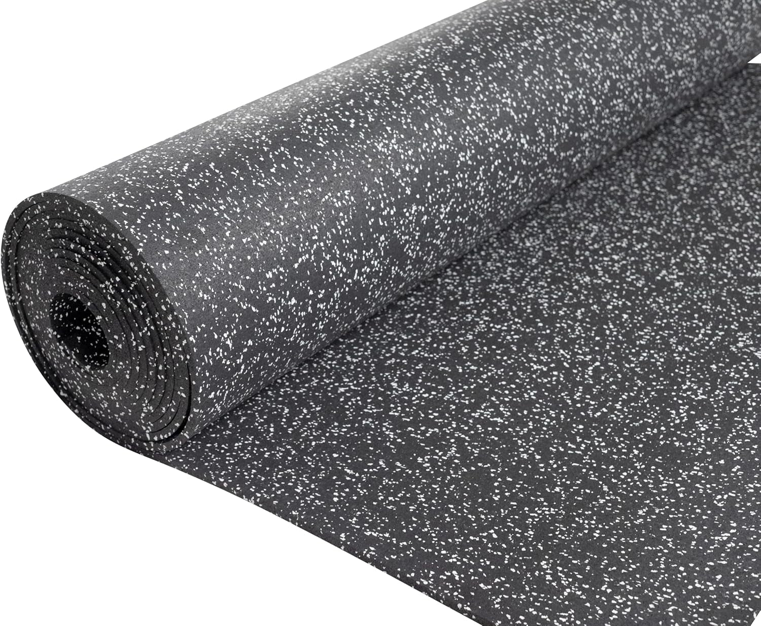 Rubber Gym Floor Mat - Heavy Duty Commercial Protective Gym Flooring Roll, 8Mm Thick (10% Grey, 4' X 20')