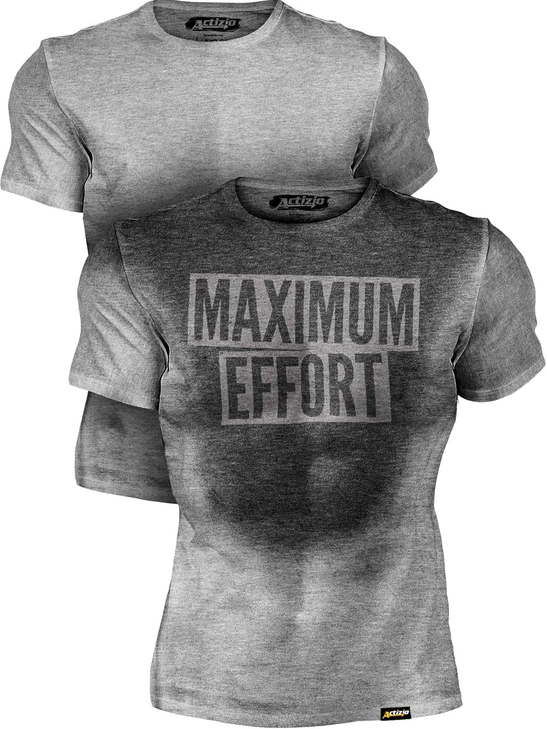 Men'S Workout Shirt Cotton Fabric T-Shirt Short Sleeve Sweat Activated Motivational Exercise Gym Athletic Fit Moisture Wicking Fitness Shirt - Maximum Effort (Size XL)