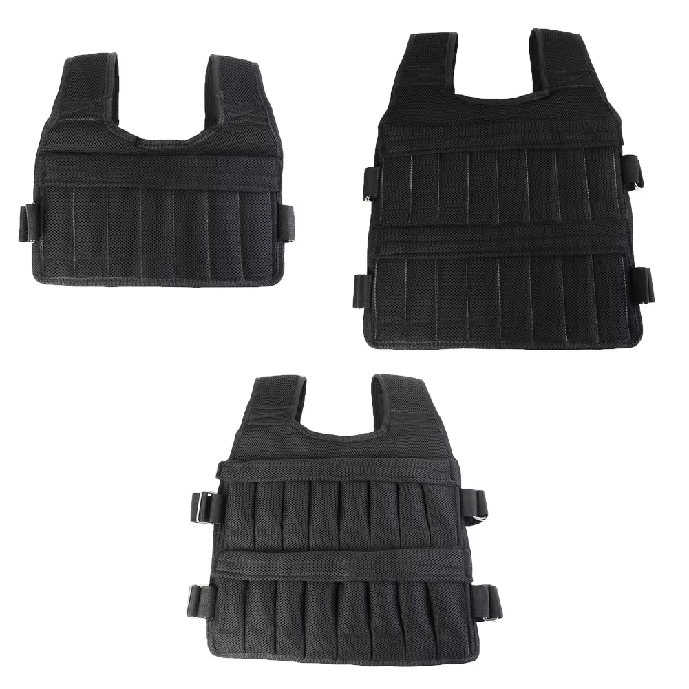 3/15/35Kg Weighted Vest Adjustable Workout Weight Jacket Weighted Exercise Vest for Workout Strength Training Running Fitness