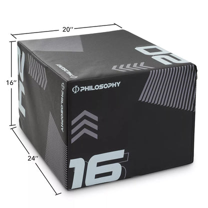 Philosophy Gym 3 in 1 Soft Foam Plyometric Box Jumping Plyo Box for Training and Conditioning