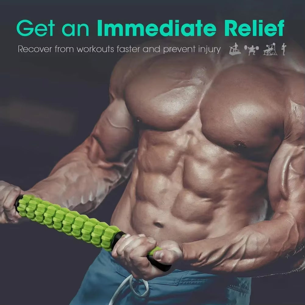 1Pcs Muscle Roller Massage Stick for Athletes,Body Massager Soreness, Tightness Relief Helps Legs & Back Recovery Tools