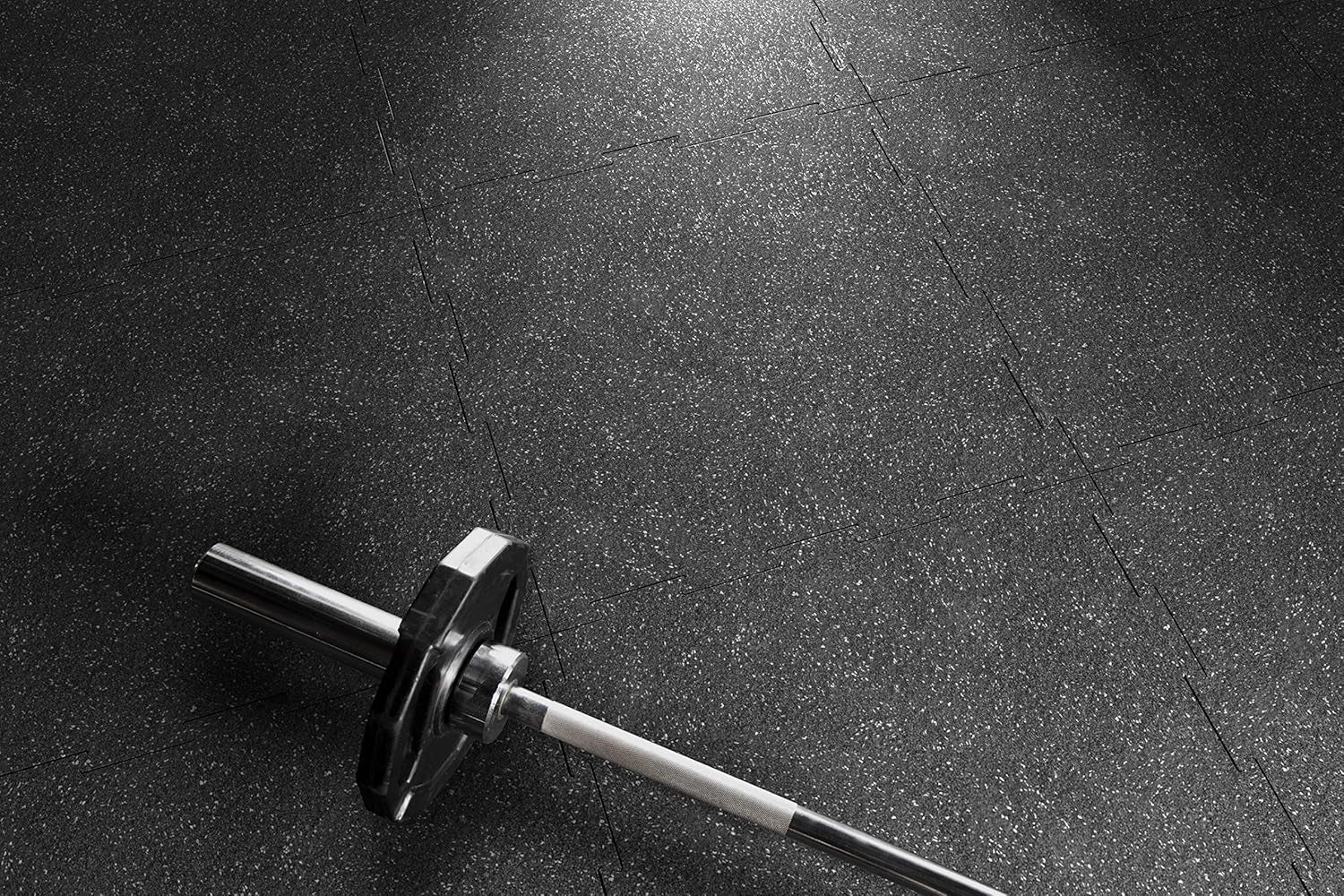 Genaflex Lite Rubber 8Mm Interlocking Tiles for Gym Flooring, Exercise Equipment, Exercise Areas - 20" X 20"