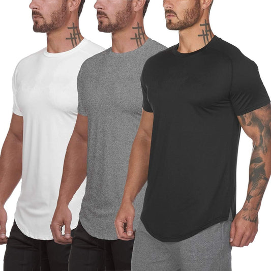 Men'S Gym Workout Bodybuilding Fitness Active Athletic T-Shirts Workout Casual Tee 1/3 Pack