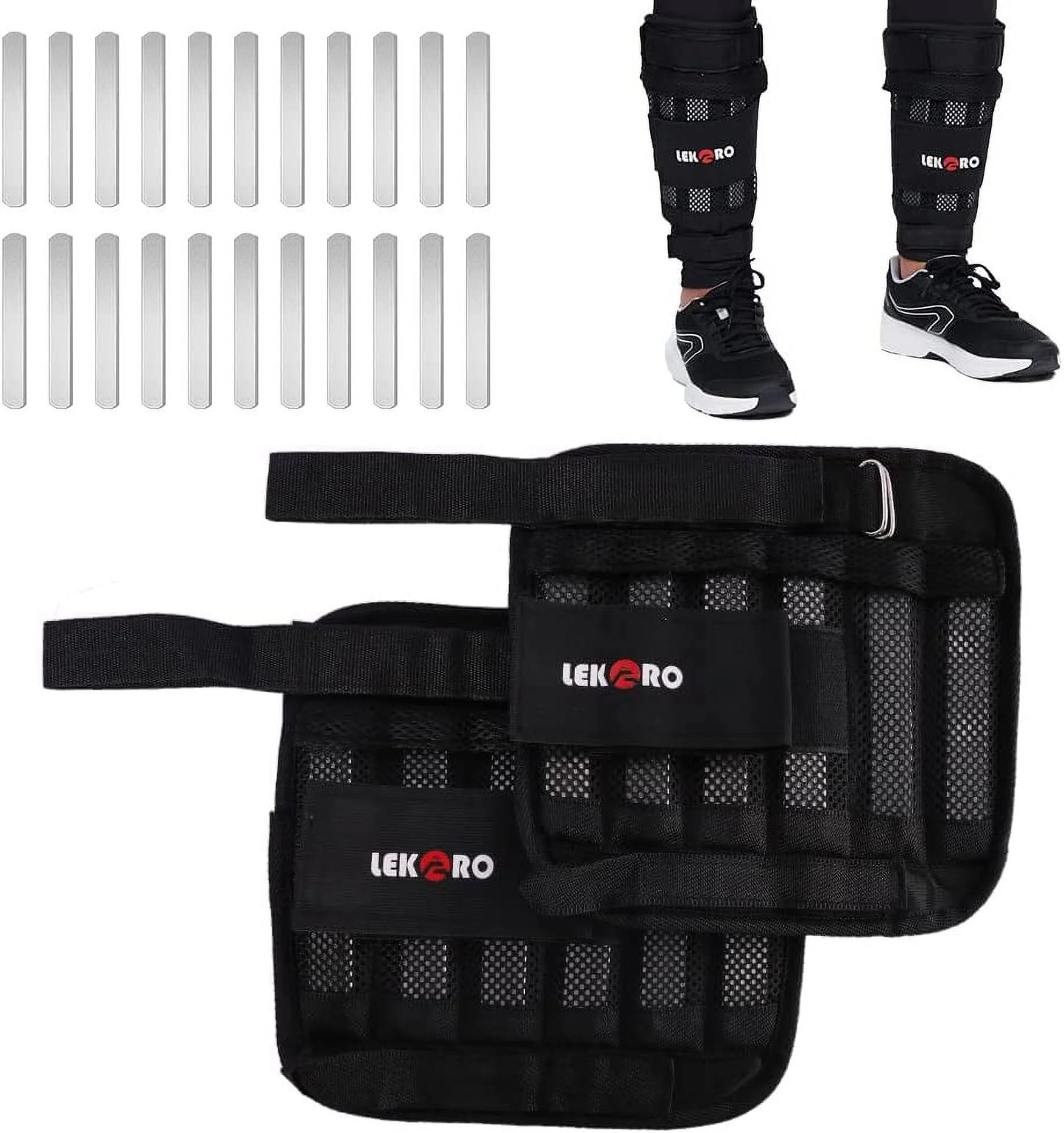 Wrist Ankle Weights, Adjustable Ankle Weights, Removable Wrist Ankle Weights for Men Women, for Fitness, Walking, Jogging, Workout, Running, 1Pair 2 Pack