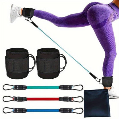 5Pcs Sports Fitness Strength Burst Ankle Resistance Stretch Trainer Hip Leg Yoga