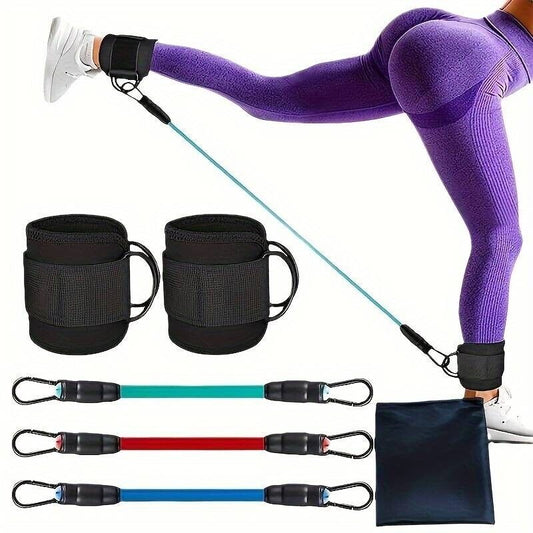 5Pcs Sports Fitness Strength Burst Ankle Resistance Stretch Trainer Hip Leg Yoga