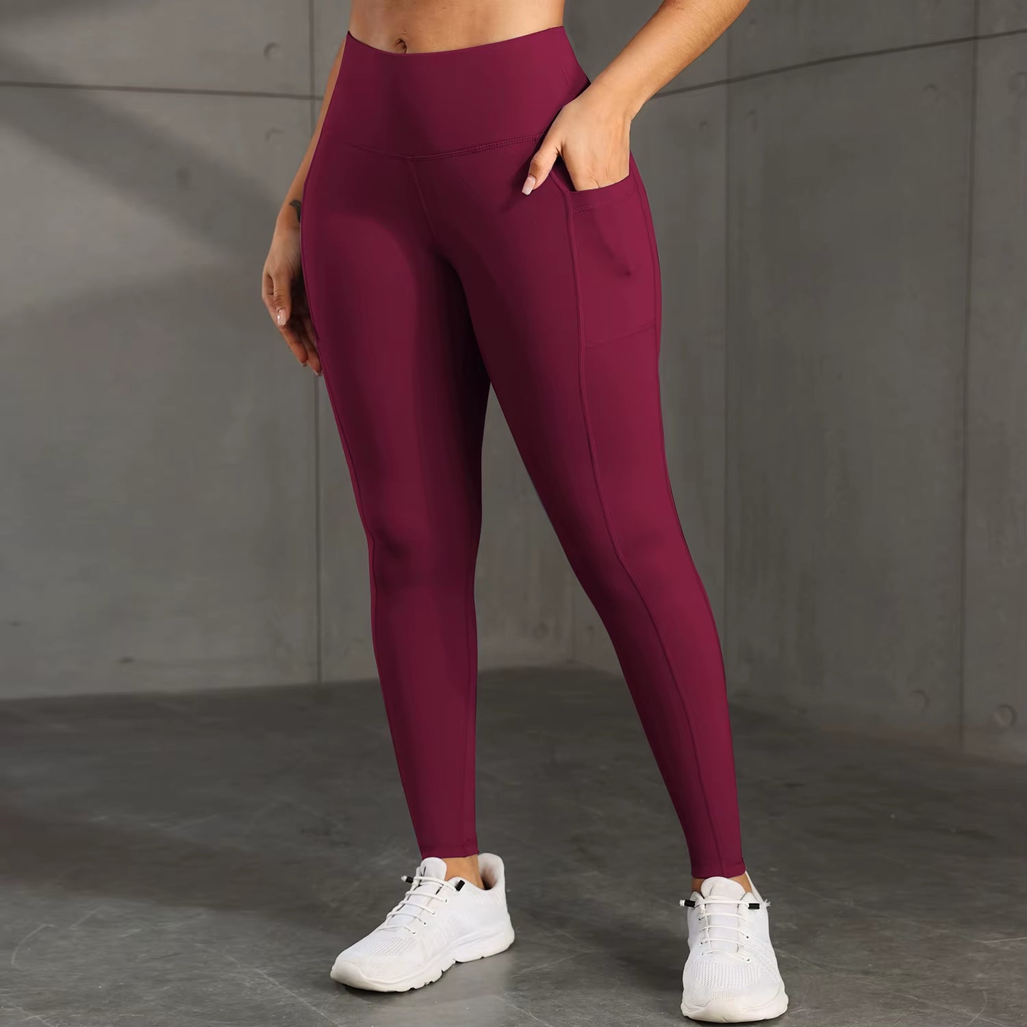 Women Yoga Pants with Pockets High Waisted Tummy Control Workout Leggings Butt Lifting Workout Tights Activewear