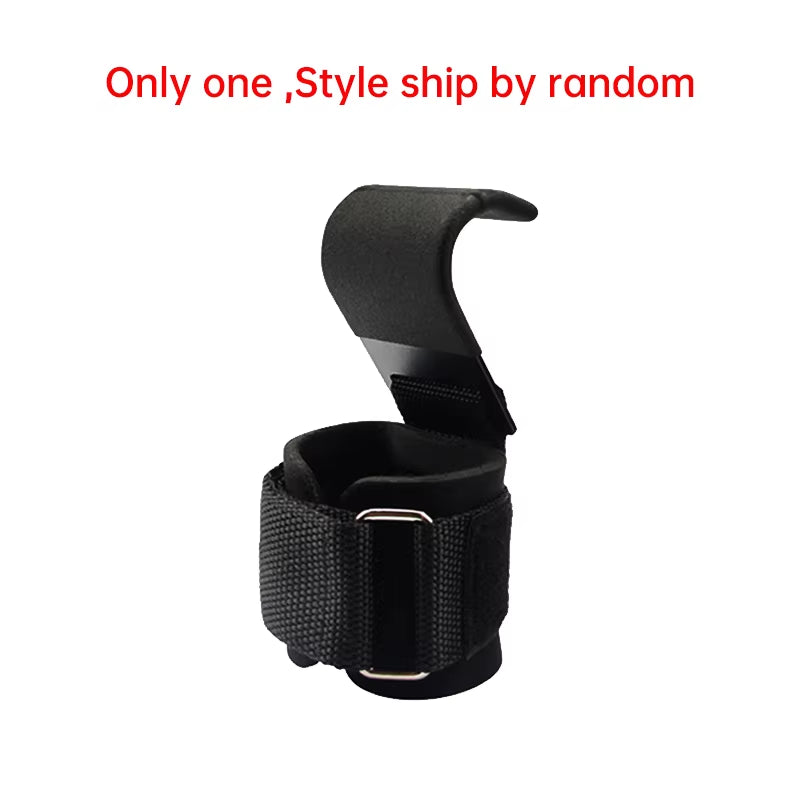 Enhanced Version Weight Lifting Hook Hand-Bar Wrist Straps Glove Weight Lifting Strength Training Gym Fitness Hook Weight