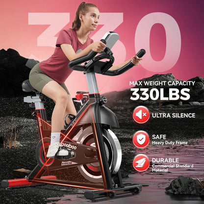 Exercise Bike Indoor Cardio Stationary Cycling Bike Magnetic Resistance Recumbent Bicycle with Monitor for Home Office Workout Max 350 Lbs