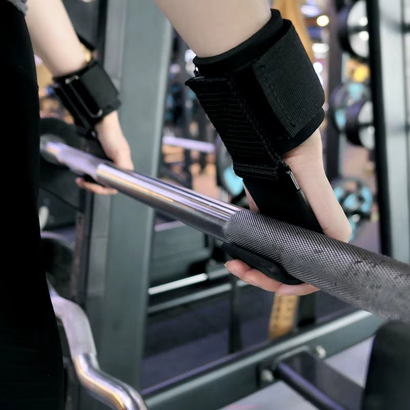 Enhanced Version Weight Lifting Hook Hand-Bar Wrist Straps Glove Weight Lifting Strength Training Gym Fitness Hook Weight