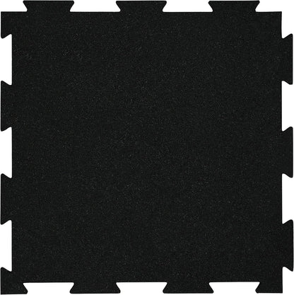 Genaflex Lite Rubber 8Mm Interlocking Tiles for Gym Flooring, Exercise Equipment, Exercise Areas - 20" X 20"