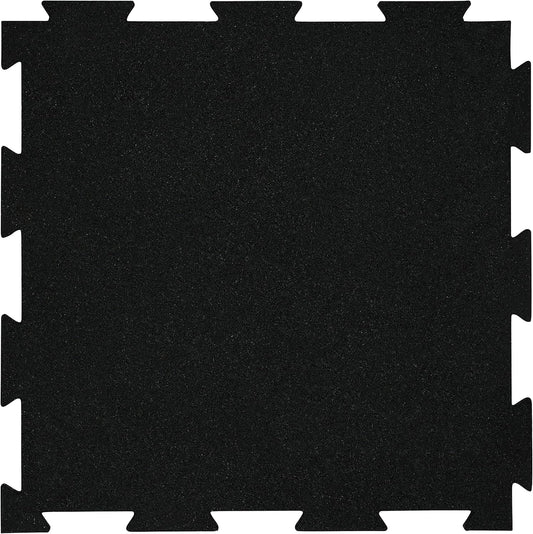 Genaflex Lite Rubber 8Mm Interlocking Tiles for Gym Flooring, Exercise Equipment, Exercise Areas - 20" X 20"