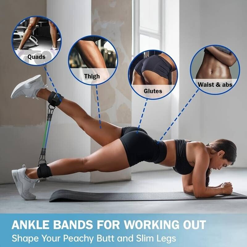 5Pcs Sports Fitness Strength Burst Ankle Resistance Stretch Trainer Hip Leg Yoga