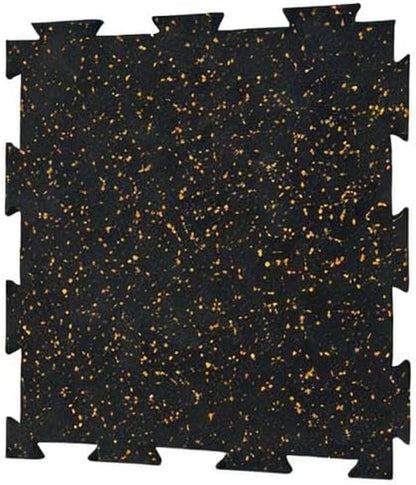 Genaflex Lite Rubber 8Mm Interlocking Tiles for Gym Flooring, Exercise Equipment, Exercise Areas - 20" X 20"