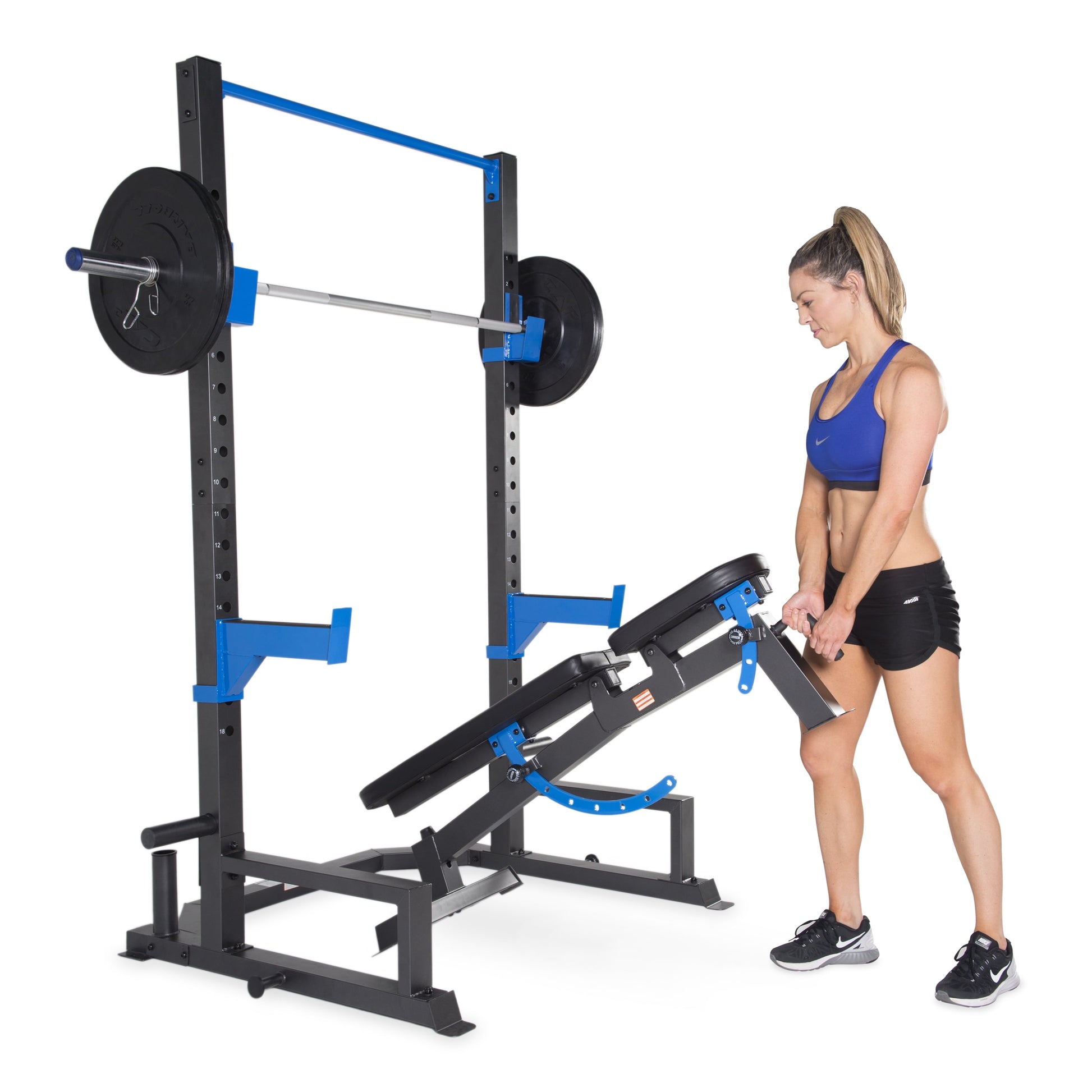 Deluxe Power Cage with Fuel Adjustable FID Weight Bench