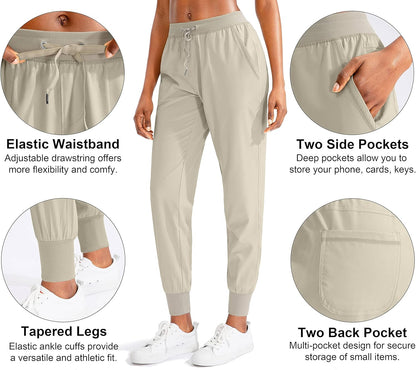 Women'S Lightweight Joggers Pants with Pockets Athletic Workout Joggers for Women with Elastic Waist
