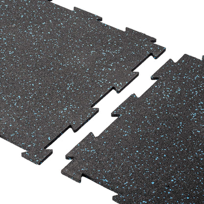 Genaflex Lite Rubber 8Mm Interlocking Tiles for Gym Flooring, Exercise Equipment, Exercise Areas - 20" X 20"