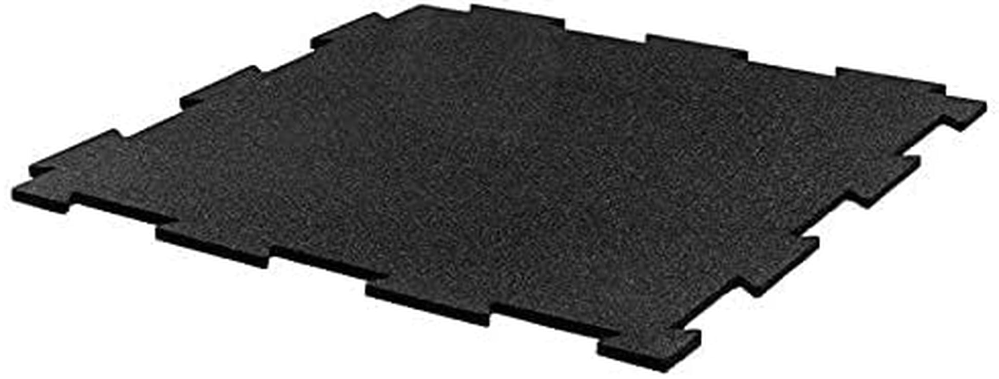 Genaflex Lite Rubber 8Mm Interlocking Tiles for Gym Flooring, Exercise Equipment, Exercise Areas - 20" X 20"