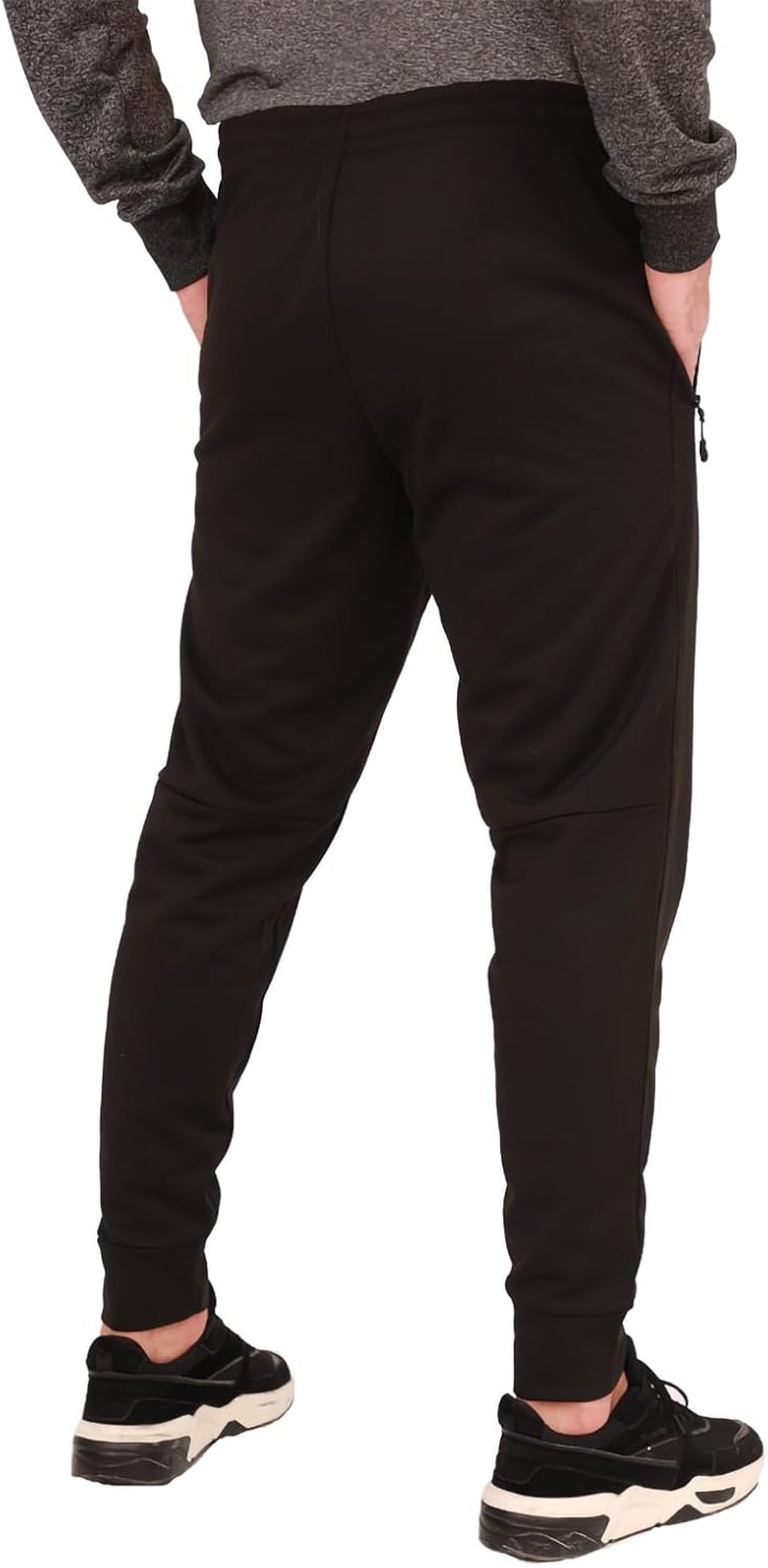 1 Pack/2 Pack Mens Jogger Gym Sweatpants, Athletic Jogger Workout Pants for Men,Running Track Pants with Zipper Pockets