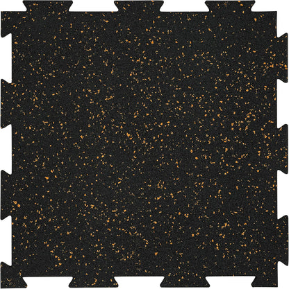 Genaflex Lite Rubber 8Mm Interlocking Tiles for Gym Flooring, Exercise Equipment, Exercise Areas - 20" X 20"