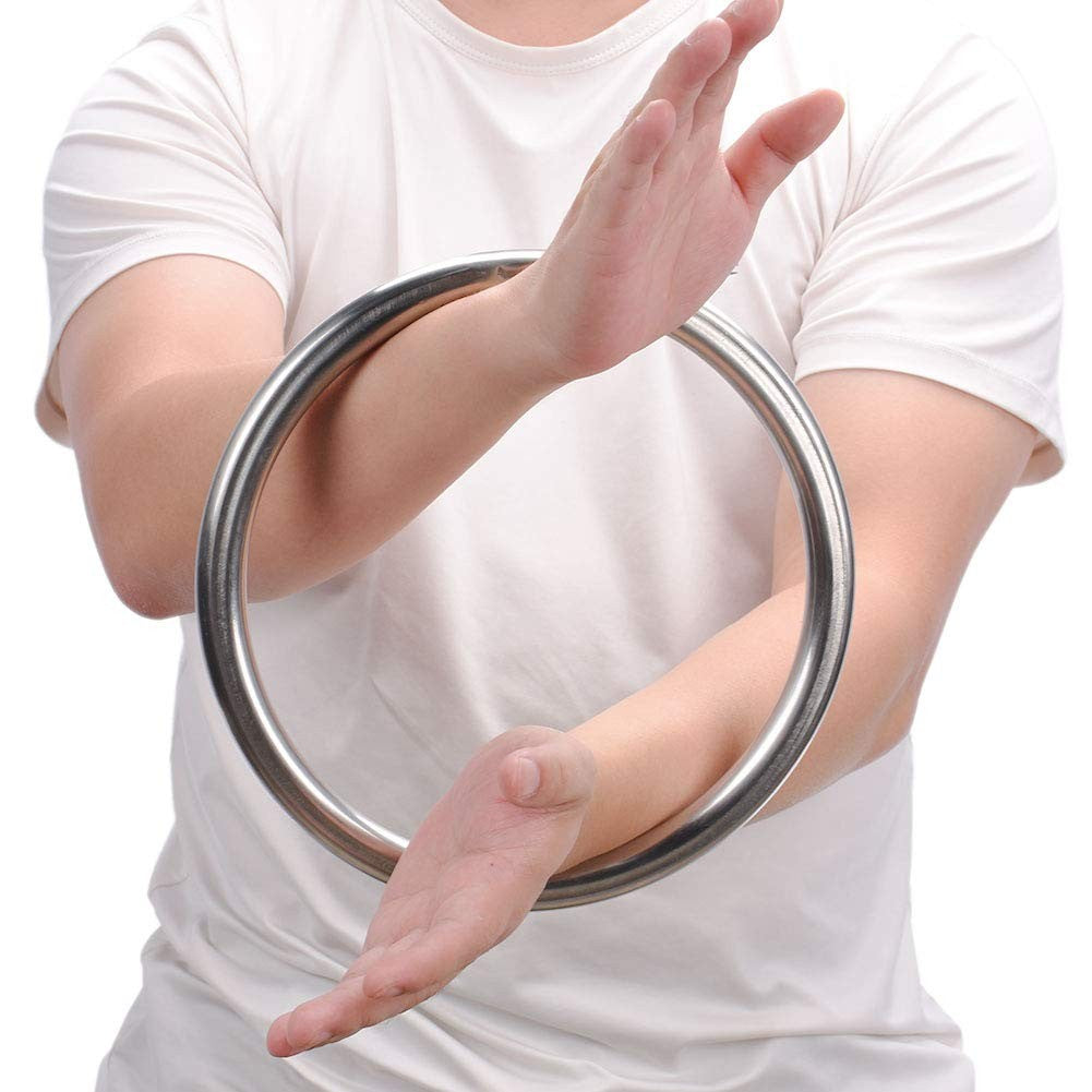 Wing Chun Stainless Ring Yewen Sau Sticky Hand Strength Training Tsun Siu Lum