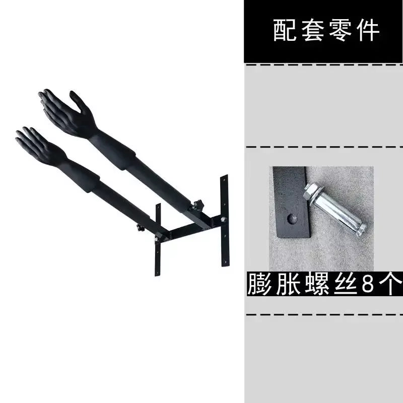 Wing Chun Boxing Hand Trainer, Multifunctional Hand-Shaped Wooden Pile, Wall-Mounted Spring Jeet Kune Weights